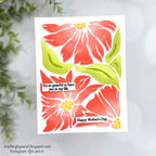 Simon Says Stamp Set of 3 Stencils Friendly Blossoms 1117stc In My Heart Mother's Day Grateful Card | color-code:ALT01
