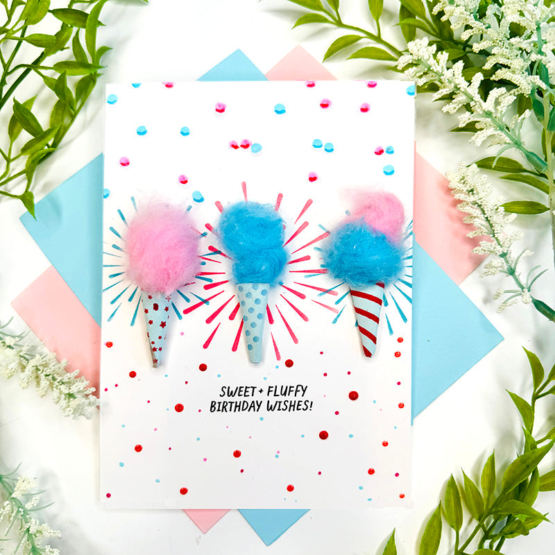 Simon Says Stamp Set of 3 Stencils Spotlight Burst Trio 1155st Cotton Candy Birthday Card Bobbi Lemanski