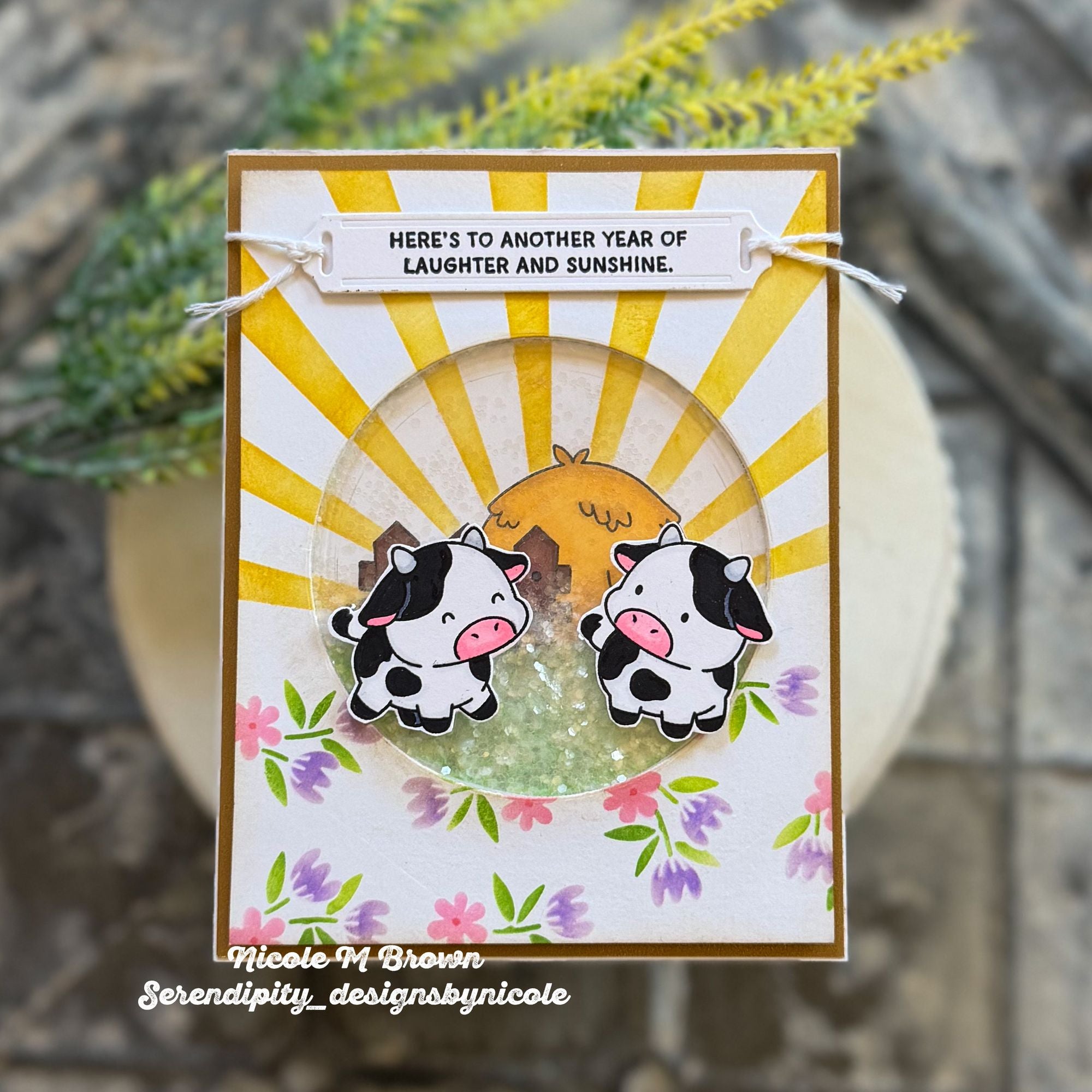 Simon Says Stamp Set of 3 Stencils Sweet Blooms 1149st Every Happiness Nicole Brown Sunshine Cows Card
