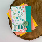 Simon Says Stamp Set of 4 Stencils Bellflower Blossoms 1148st Every Happiness Kristin Sluhan Little Tree Card