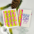 Simon Says Stamp Set of 4 Stencils Christmas Tree Halves 1160mt Stamptember Meg Brooks Holiday Cards