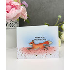 Simon Says Stamp Set of 4 Stencils Clever Fox 1130stc Shine On Michelle Peckham Fleet Fox Get Well Card
