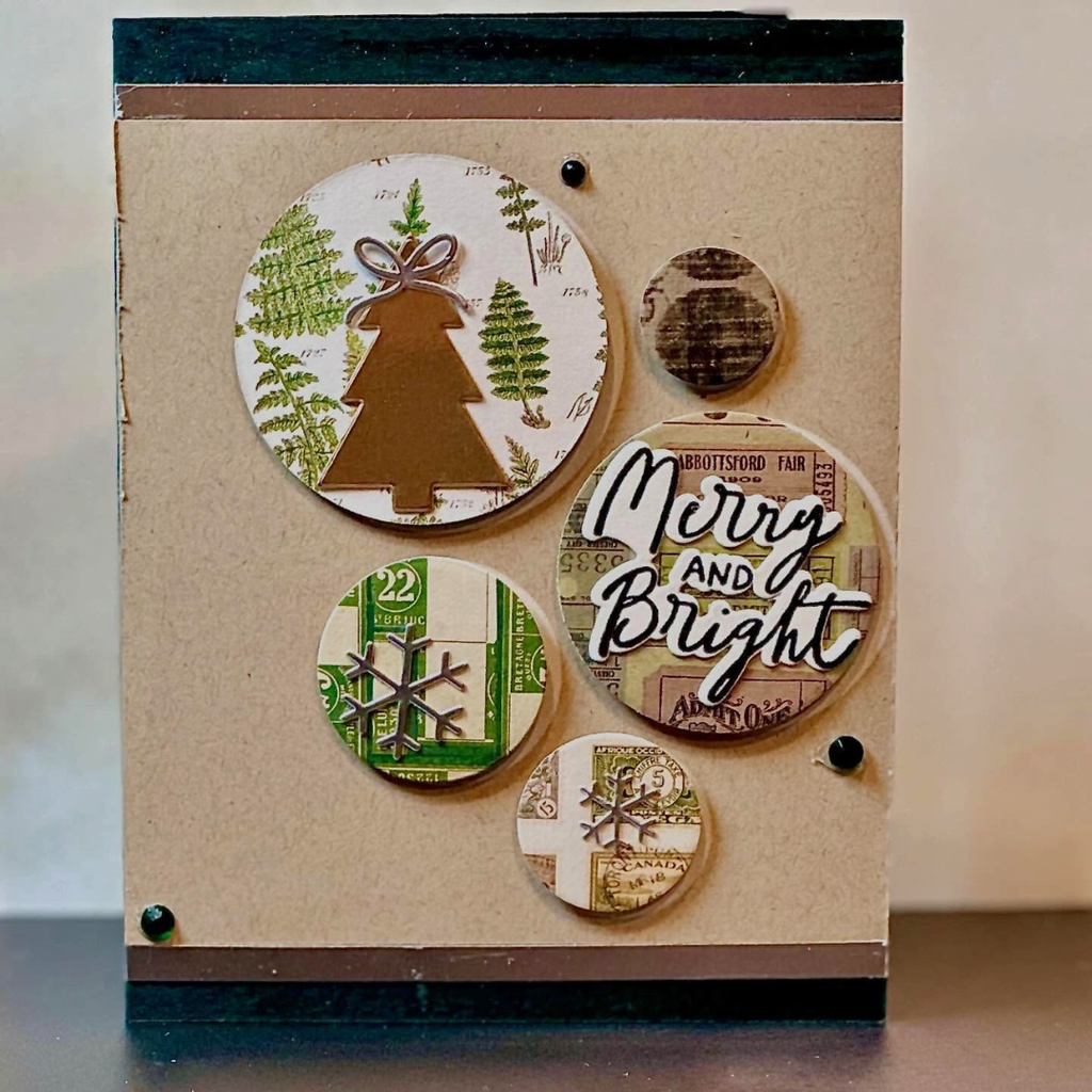 Simon Says Stamp Set of 5 Layering Templates Artful Palette Christmas 1140stc Merry and Bright Card Walter Zemrock
