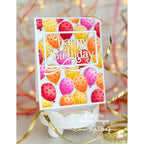 Simon Says Stamp Set of 5 Stencils Party Balloons 1165stc Barbara Tarayao Polka Dotted Balloons Birthday Card | color-code:ALT01