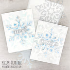 Simon Says Stamp Set of 6 Stencils Fractile Snowflake 1156mtc Stamptember Miriam Prantner Snowy Christmas Cards