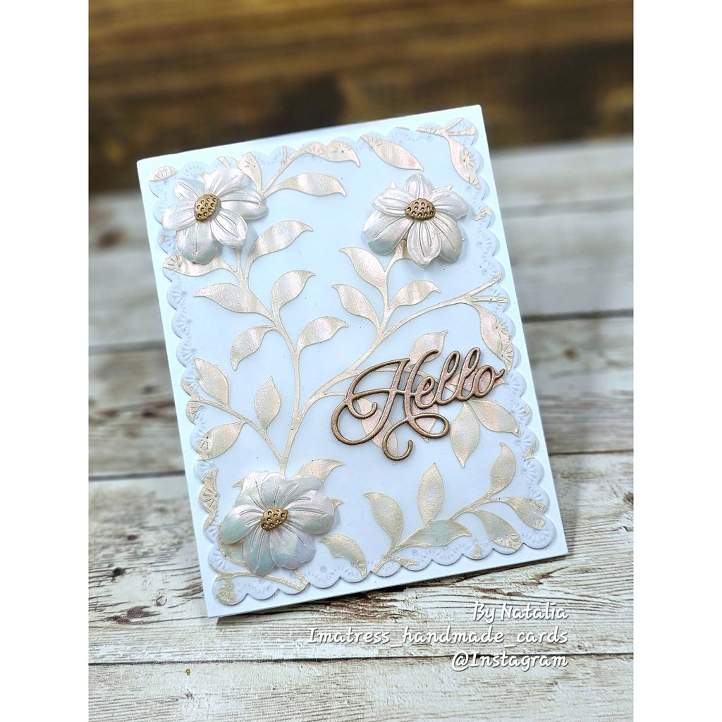 Simon Says Stamp Shine On Collection I Want It All Stencils set1290st Leafy Greens