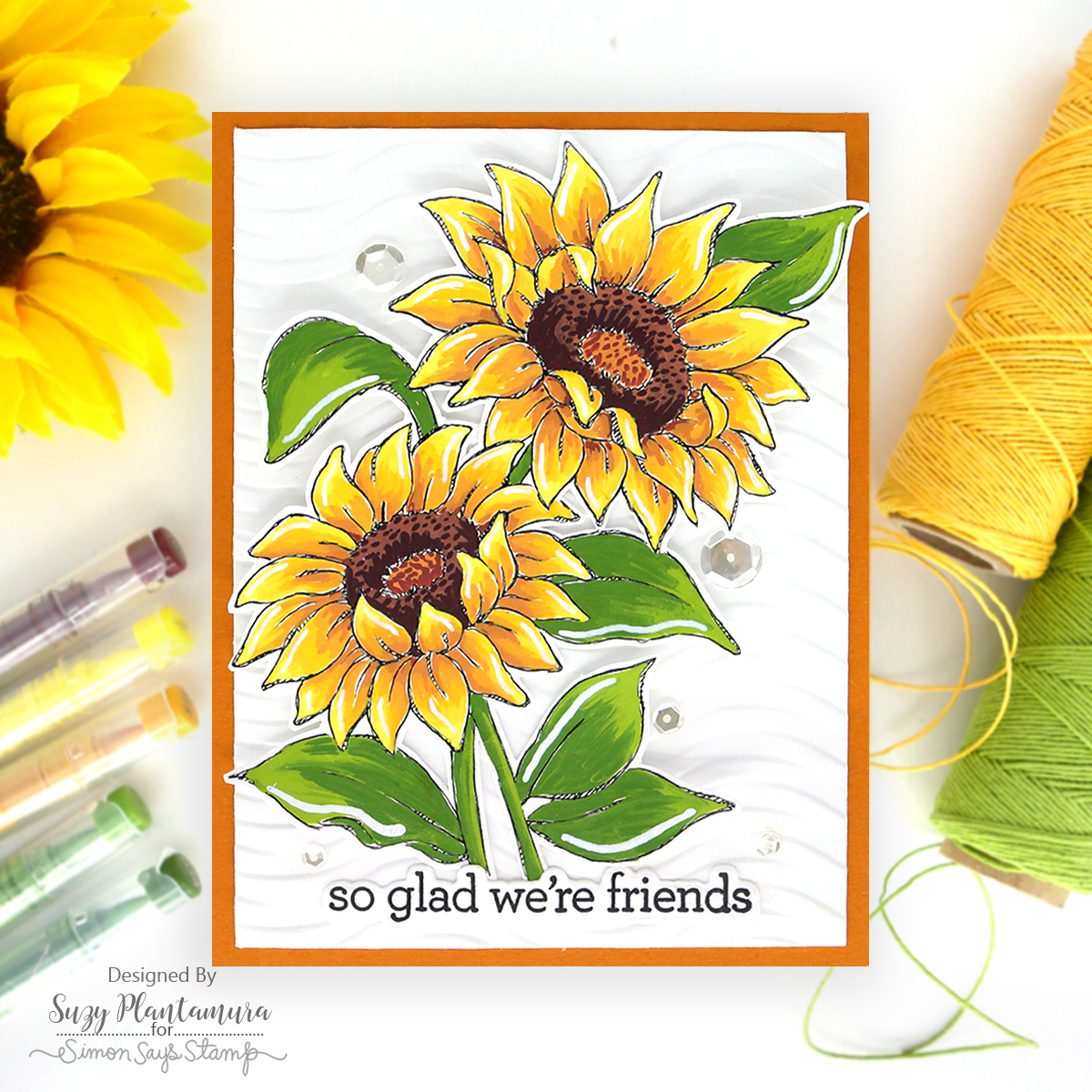 Simon Says Stamp! Simon Says Stamp Suzy's FLOWER SENTIMENTS Watercolor Prints szwcfs18 Friend Card Suzy Plantamura | color-code:ALT01