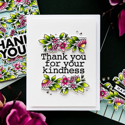 Simon Says Stamp! Simon Says Stamps and Dies XL GREETINGS 2 set402xl2 Thank You for Your Kindness Card Yana Smakula | color-code:ALT7