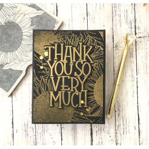 Simon Says Stamp! Simon Says Stamps and Dies XL GREETINGS set346xlg Thank You Card