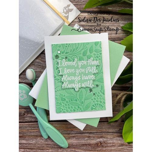 Simon Says Stamp! Simon Says Stamps and Dies XL LOVE GREETINGS set482lg Love Card Sidnie Des Jardins | color-code:ALT2