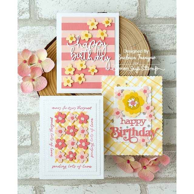 Simon Says Stamp Simple Flowers Wafer Dies s883 Splendor Floral Card Set Barbara Tarayao | color-code:ALT07