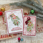 Simon Says Stamp Sketch Greenery Wafer Dies 429sss Paula Cheney Holiday Card and Tag