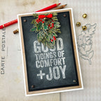 Simon Says Stamp Sketch Greenery Wafer Dies 429sss Renée Bergeron Chalkboard Christmas Card
