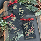 Simon Says Stamp Sketch Greenery Wafer Dies 429sss Stacy Hutchinson Dramatic Berry Christmas Gift Tags