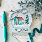 Simon Says Stamp Snow Globe Wafer Die 1834sd Emily Midgett Cozy Holiday Home Shaped Shaker Card
