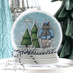 Simon Says Stamp Snow Globe Wafer Die 1834sd Shari Carroll Wintry Shaped Shaker Card
