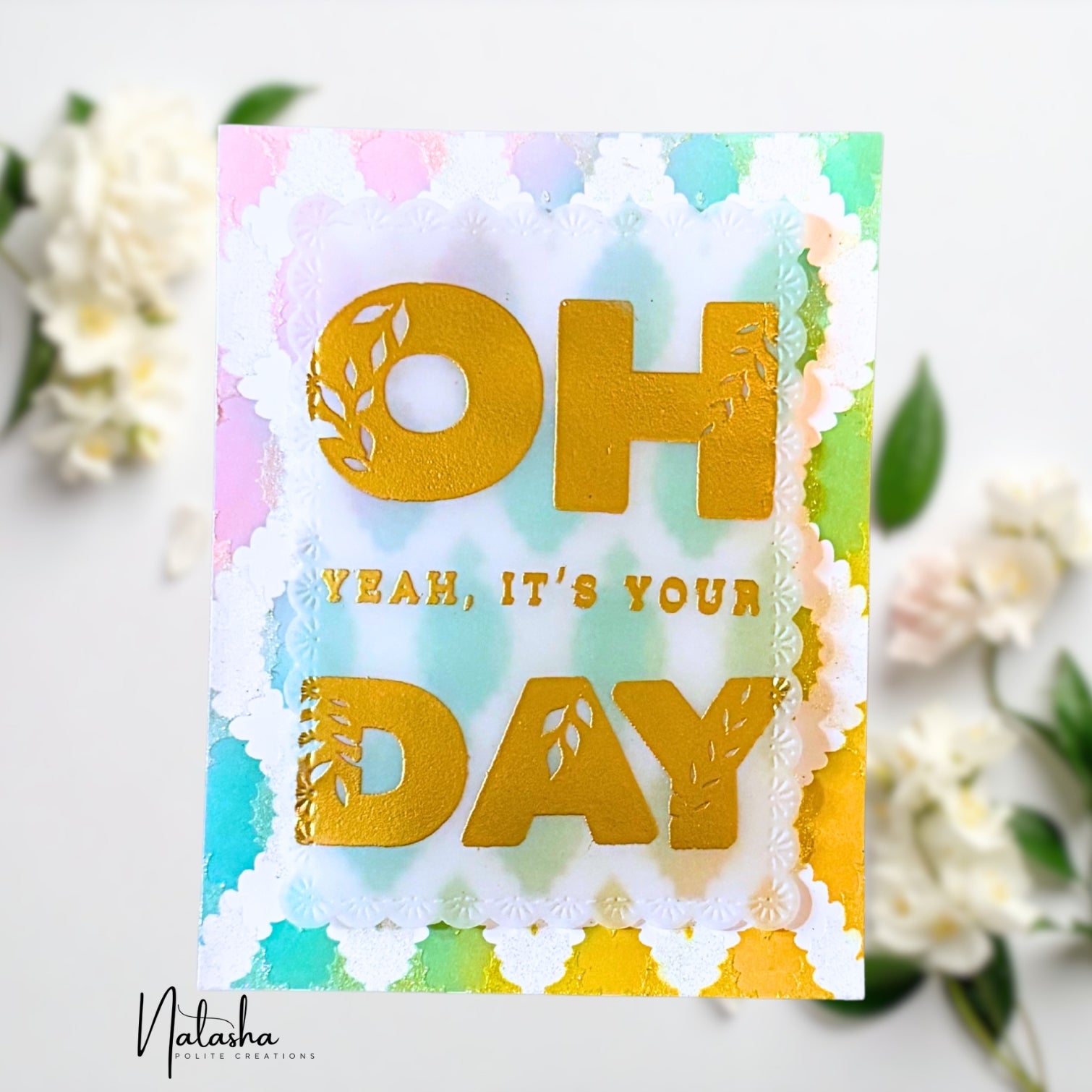 Simon Says Stamp Sparkler Scallop Frames Wafer Dies s1033 Always There It's Your Day Card Natasha Polite