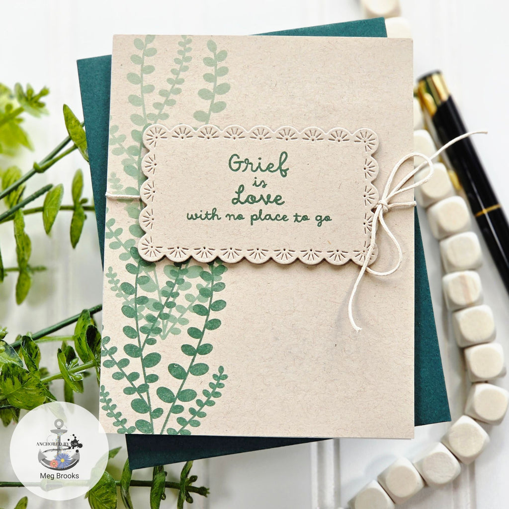 Simon Says Stamp Sparkler Scallop Frames Wafer Dies s1033 Always There Sympathy Card Meg Brooks