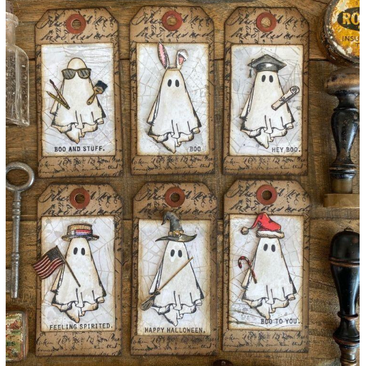 Simon Says Stamp Spooky Spirits Wafer Dies sss492 ghosts