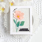 Simon Says Stamp Squarevel Wafer Dies 1626sd Stamptember Heather Hoffman Peach Bloom Card