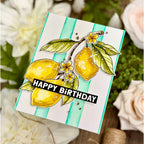 Simon Says Stamp Squeeze You Wafer Dies 1701sdc Every Happiness Joe Sysavath Lemons and Stripes Birthday Card