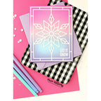 Simon Says Stamp Stained Glass Snowflake Wafer Dies 1762sdc Stamptember Laura Williams Pinky Winter Card