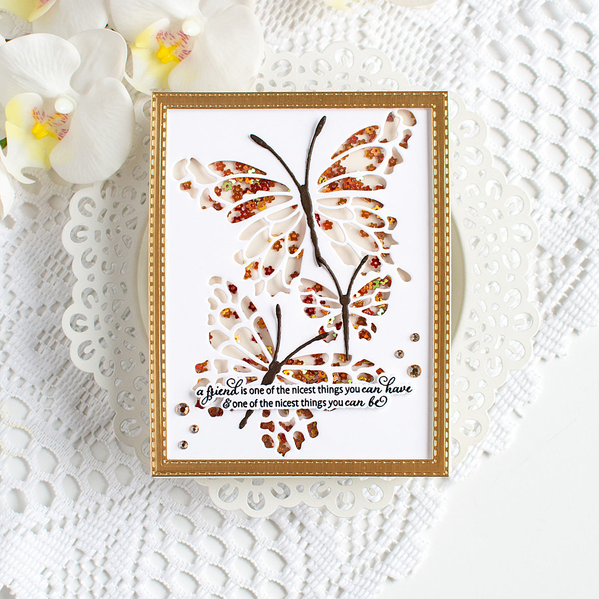 Simon Says Stamp Stamptember Stand-Alone Wafer Dies I Want It All Everyday set1360sah Flying Butterfly Collage