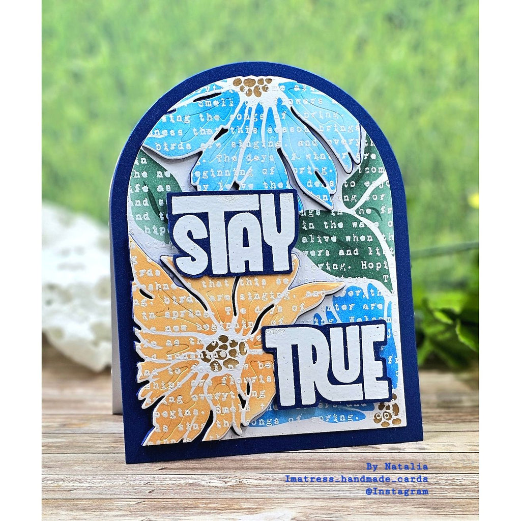 Simon Says Stamp Stay True Wafer Dies 1410mdc In My Heart Stay True Arch Card