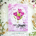Simon Says Stamp Stencil Big BasketWeave 1129st In My Heart Thanks, Mom Card