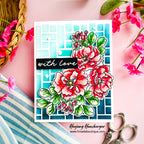 Simon Says Stamp Stencil Big BasketWeave 1129st In My Heart With Love Card