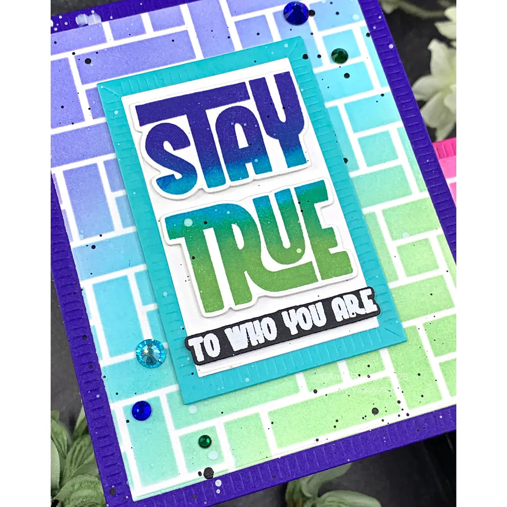 Simon Says Stamp Stencil Big Basket Weave 1129st In My Heart stay true