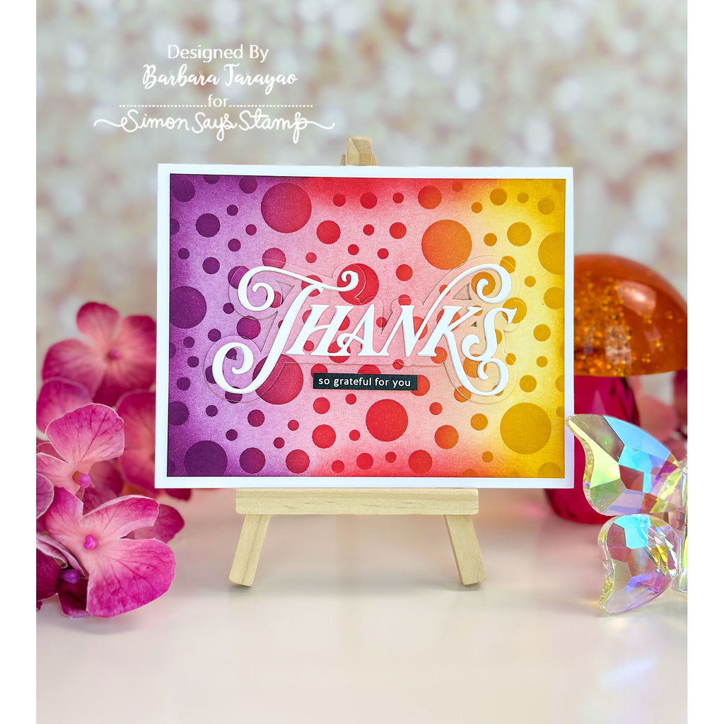Simon Says Stamp Stencil Bubbles 1109st Every Happiness Barbara Tarayao Bright Bubbles Card