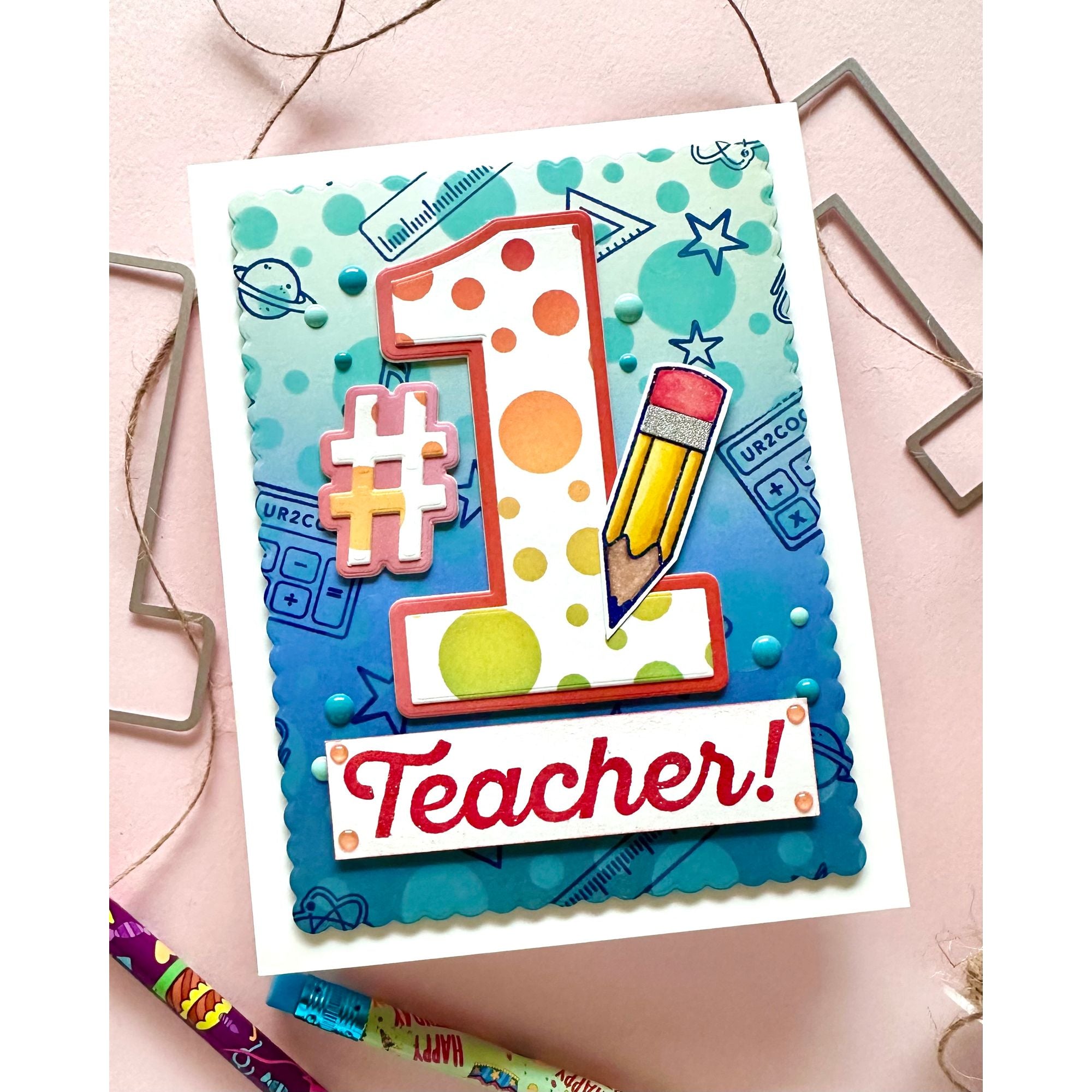 Simon Says Stamp Stencil Bubbles 1109st Every Happiness Enza Gudor #1 Card