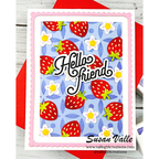 Simon Says Stamp Stencil Dot Petal Pattern 1127st Always There Strawberry Friend Card Susan Valle