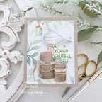 Simon Says Stamp Stencil Leafy Greens 1139st Shine On Beautiful Self Seagull Card Tina Smith