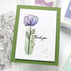 Simon Says Stamp Stencil Long Stem Florals Color Blocks 1125stc Thank You Card CZ Design | color-code:ALT02