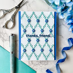 Simon Says Stamp Stencil Willowweave 1122stc Always There Blue Floral Thanks Card Emily Midgett | color-code:ALT02