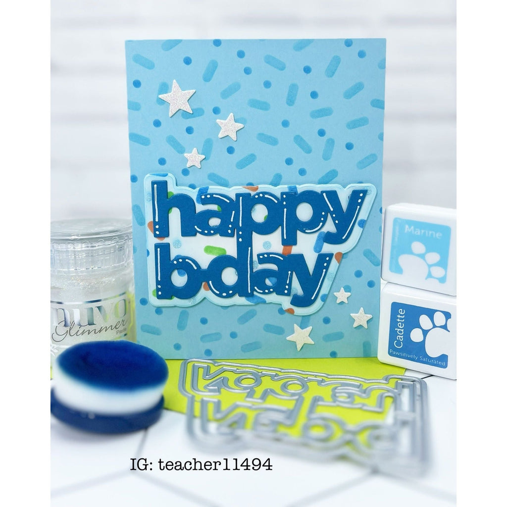 Simon Says Stamp Stencils Layering Sprinkles 1057st Stamptember Birthday Card | color-code:ALT04 Maggie Haas Tone on Tone with Stars