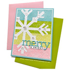 Simon Says Stamp Stencils Snowflake Stripes 1056mt Stamptember Christmas Card | color-code:ALT01 Allison Frazier Embossed Pastels