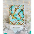 Simon Says Stamp Stencils Stripes and Plaid Builder 1048st Stamptember Grateful Card | color-code:ALT02 Barbara Tarayao Aqua Butterflies