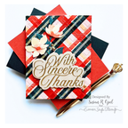 Simon Says Stamp Stencils Stripes and Plaid Builder 1048st Stamptember Thanks Card Susan Opel Textured