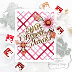 Simon Says Stamp Stencils Stripes and Plaid Builder 1048st Stamptember Thanks Card | color-code:ALT04 Caly Person Script