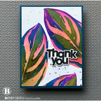 Simon Says Stamp Stencils Stromanthe 1052mt Stamptember Thank You Card | color-code:ALT01 Betsy Green Multicolor