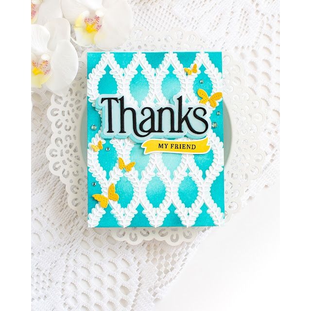 Simon Says Stamp Stencils and Die Willowweave set1225ww Always There Thanks Friend Card Heather Hoffman | color-code:ALT05