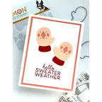 Simon Says Stamp Stitched Mittens Wafer Dies s1207 Sending Cheer Adriana Arminio Cut Cozy Christmas Card