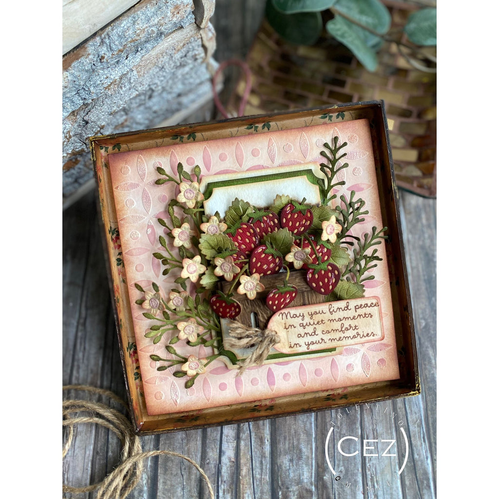 Simon Says Stamp Strawberry Pint Wafer Dies s1161 Always There Framed Art Cez Tolentino