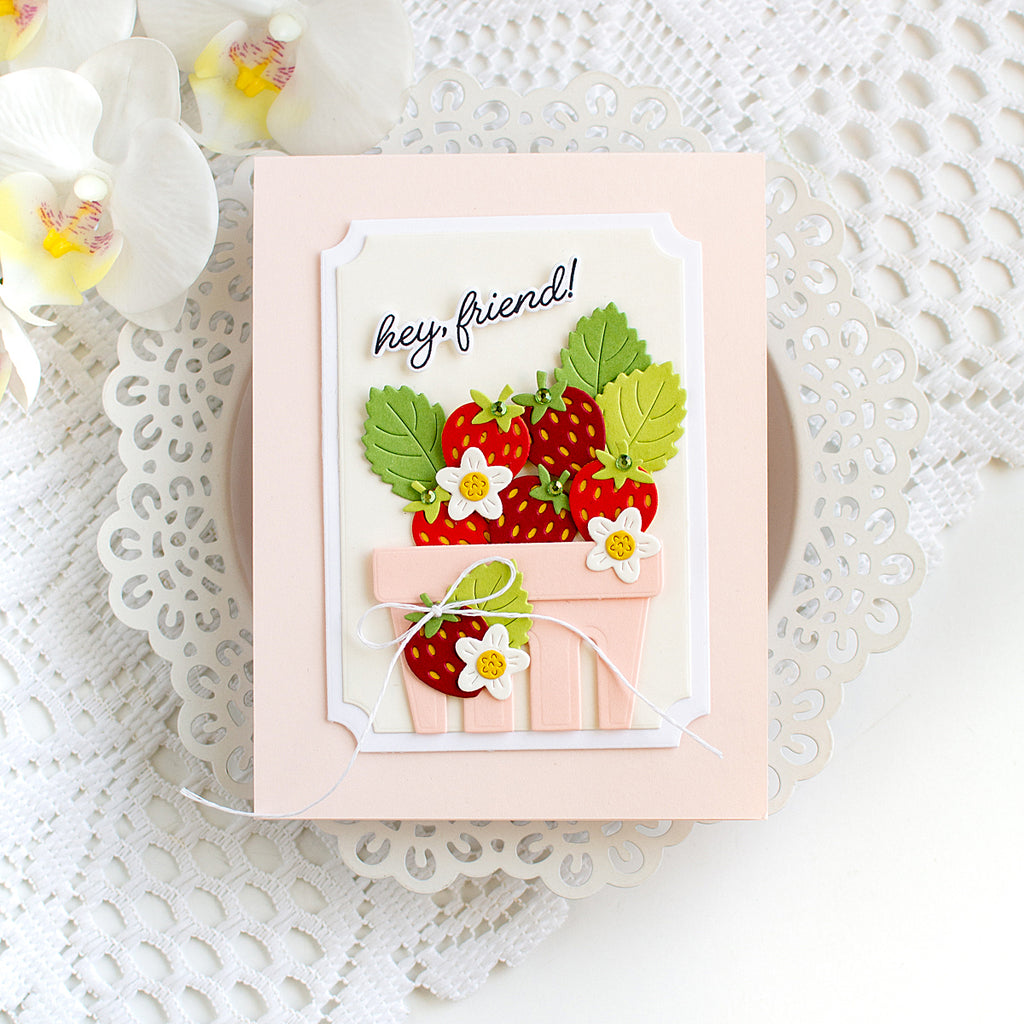 Simon Says Stamp Strawberry Pint Wafer Dies s1161 Always There Hey, Friend Card Heather Hoffman | color-code:ALT02