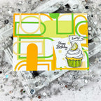 Simon Says Stamp Strike Up the Fun Wafer Dies 1685sdc Stamptember Nora Noll Bright Birthday Cupcake Card
