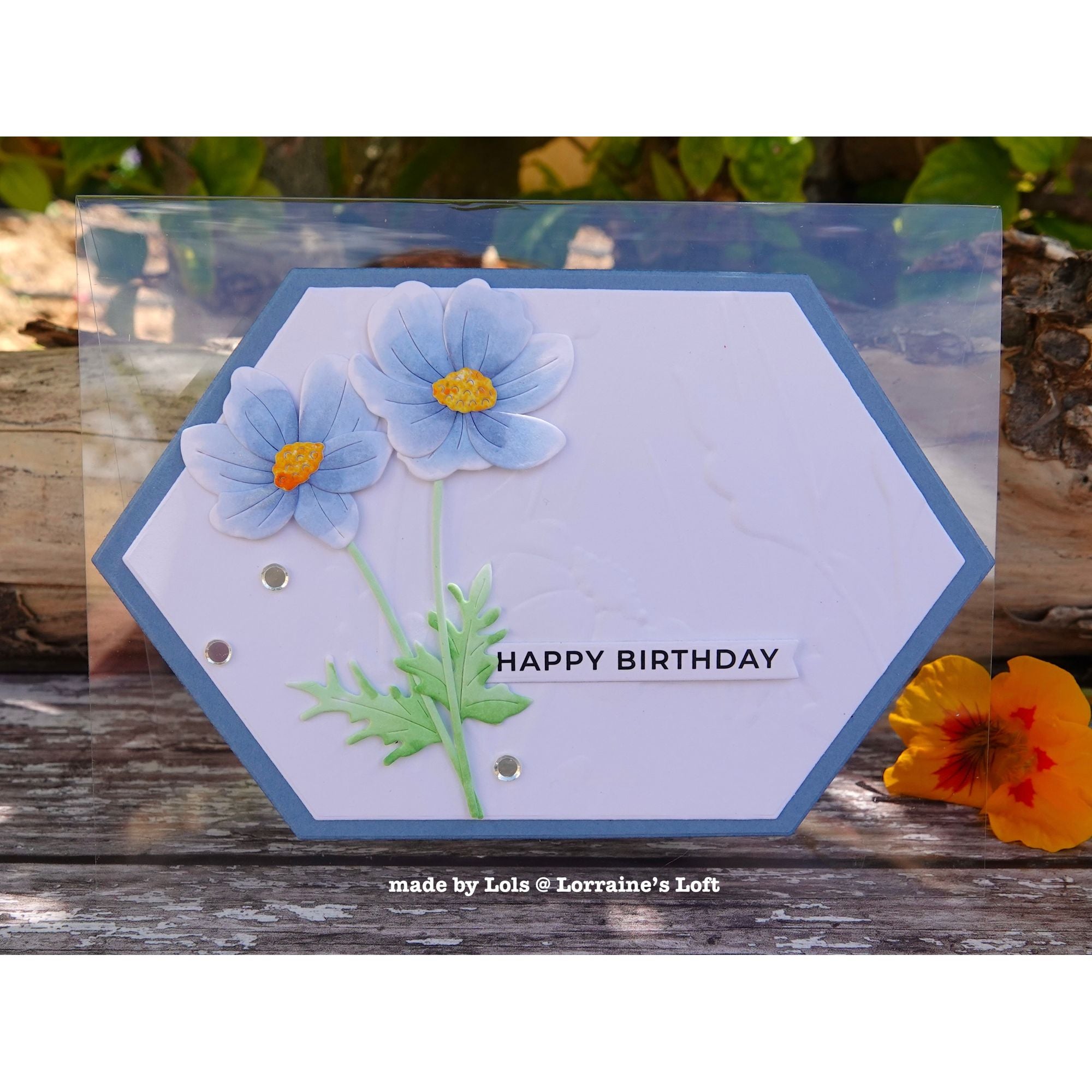 Simon Says Stamp Sunblush Flowers Wafer Dies s1139 Always There Birthday  Card with Flowers Lorraine Aquilina