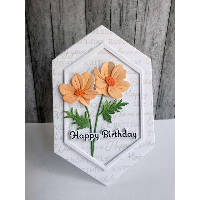 Simon Says Stamp Sunblush Flowers Wafer Dies s1139 Always There Shaped Floral Birthday Card Lisa Addesa | color-code:ALT04